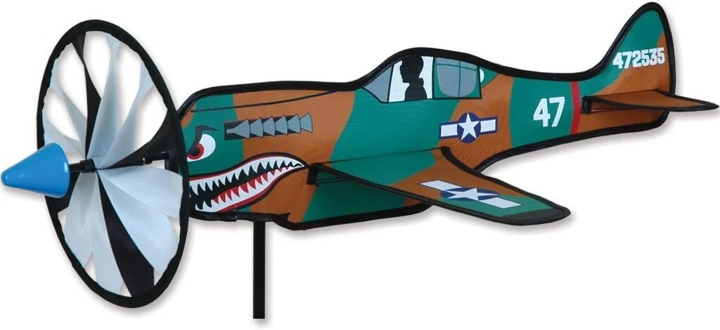Hztyyier Flugzeug-Windskulptur – Metall, Edelstahl, Rotierend Als Gartendeko (ca. 513 G)