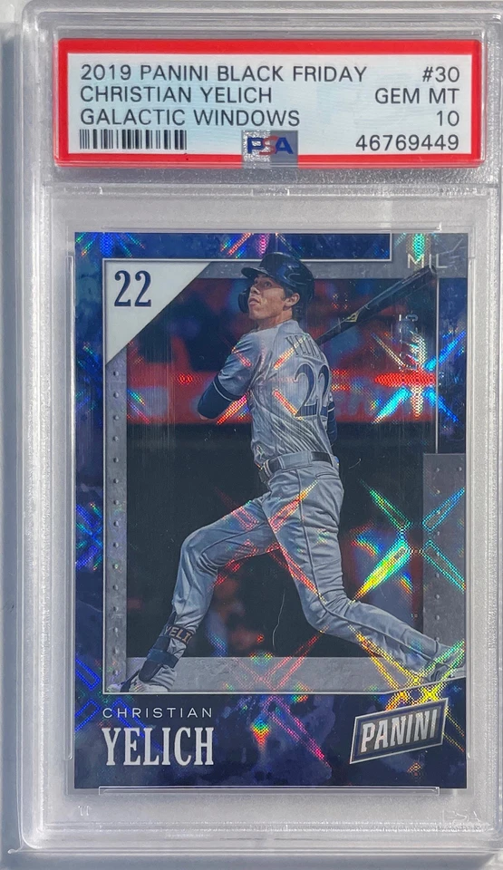 CHRISTIAN YELICH 2019 BLACK FRIDAY GALACTIC #D 12/25 PSA 10 GEM MINT POP 1/1 - Image 1 of 1