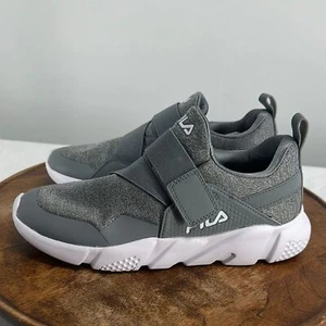 Fila Shoes Wm 9 Vastra Gray Hook and Loop Sneakers Comfort Lightweight - Picture 1 of 12