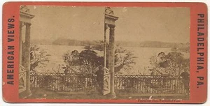 Tarjeta antigua Dam at Fairmount Park, Philadelphia PA, Pennsylvania Stereoview - Imagen 1 de 3