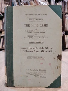 THE NILE BASIN MEASURED DISCHARGES and TRIBUTARIES IN THE PERIOD 1928-1932 1938 - Picture 1 of 22
