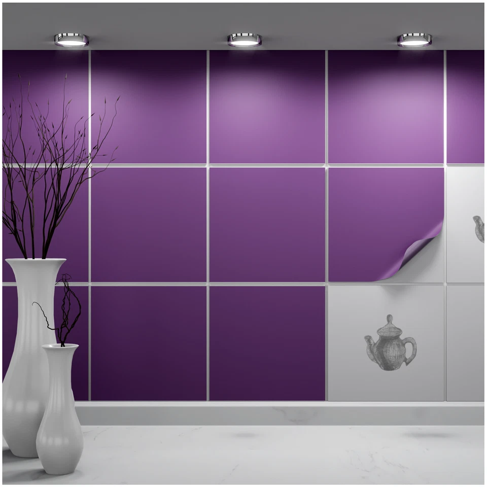 FoLIESEN Fliesenaufkleber für Küche und Bad - Fliesenfolie Violett - Bild 1 von 1