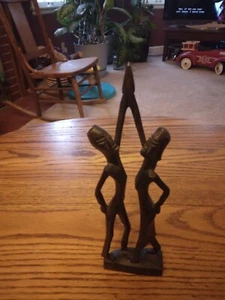 holzfigur mann und frau 10,5 groß - Bild 1 von 2