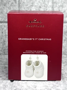 Hallmark Baby's First Christmas ~ Porcelain 2021 Booties Keepsake Ornament shoes - Picture 1 of 6