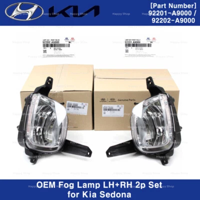 92201A9000 Genuine Fog Lamp Light LEFT & RIGHT 2P 1set for Kia Sedona 2015-2018 - Image 1 of 3