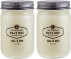 Nika's Home Vanilla Bean 12Oz Mason Jar Soy Candles - 2 Pack - Hand Poured Handm