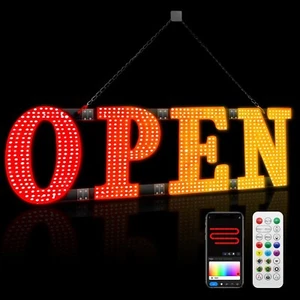 48" X 16" Large LED Open Sign with Remote Control High Bright Visibility Busines - Picture 1 of 11