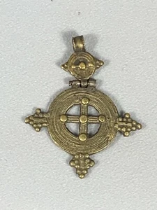 190330 - Old Ethiopian Coptic Handmade Neck Cross 19th cent. - Ethiopia. - Picture 1 of 6