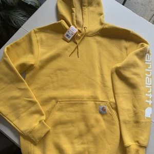 Carhartt Loose Fit Midweight Logo Sleeve Sweatshirt Hoodie Herren Gr. M Gelb - Bild 1 von 4