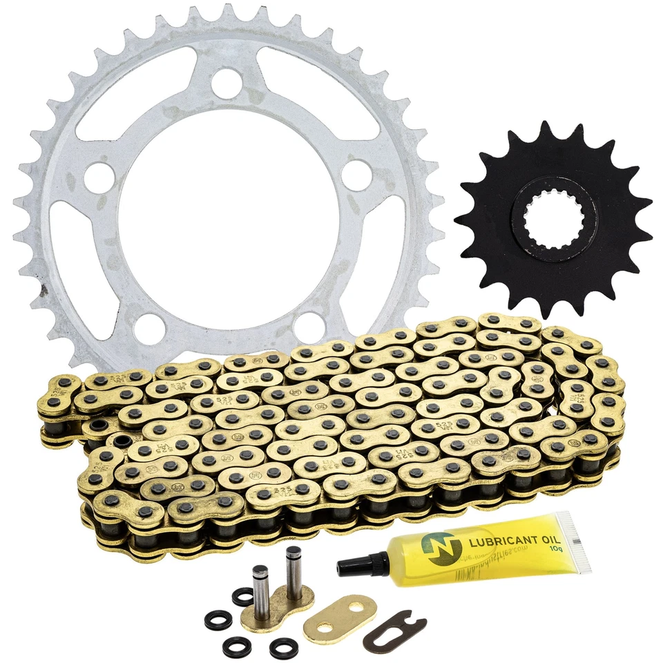 Sprocket Chain Set for KTM 990 Super Duke 17/38 Tooth 525 X-Ring Front Rear Kit - Imagem 1 de 4