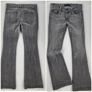 J BRAND Love Story Low Rise Flare Bell Bottom Jeans 28x34 Gray Stretch Denim - Picture 1 of 8