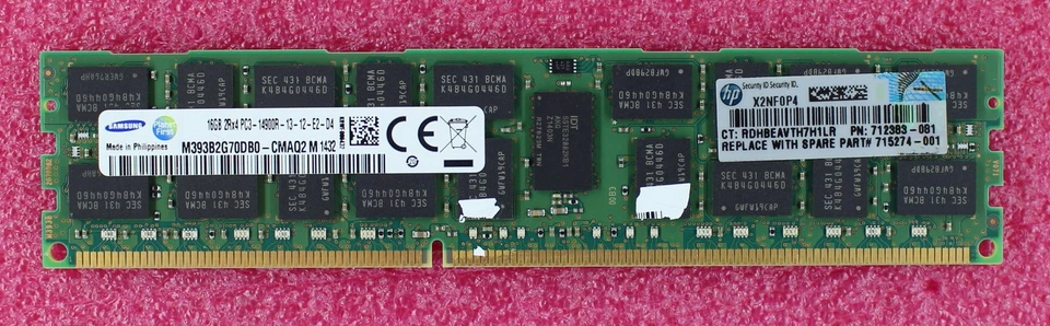 712383-081 - HPE - DDR3 - 16 GB - DIMM 240-pin - 1866 MHz / PC3-14900 - CL13 - Image 1 of 1