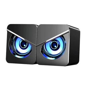 1 Pair Desktop Computer Speaker Multifunction Stylish Strong Bass 4D Stereo SAL - Photo 1/12