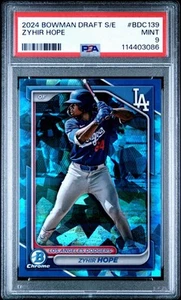 ZYHIR HOPE 2024 Bowman Draft Sapphire #BDC-139 Dodgers Prospect PSA 9 Mint - Picture 1 of 2
