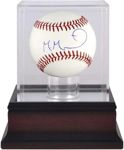 Manuel Margot Tampa Bay Rays Signed Baseball and Mahogany Baseball Display Case - Picture 1 of 2