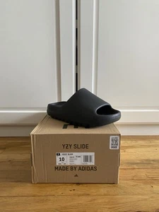 Size 10 - Adidas Yeezy Slides Onyx (AUTHENTIC WITH FREE AND FAST SHIPPING) - Picture 1 of 6