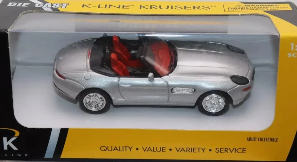 K-Line 4800 1:43  Kruisers Silver 2000 BMW Z8 Convertible Diecast Car - Image 1 of 1