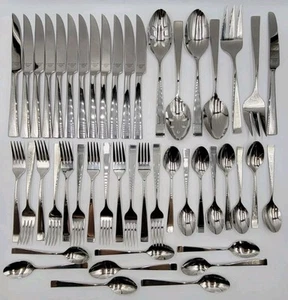 47 PCs LENOX Allerton Stainless Steel Flatware Serveware 18/10 Vietnam Glossy  - Picture 1 of 7