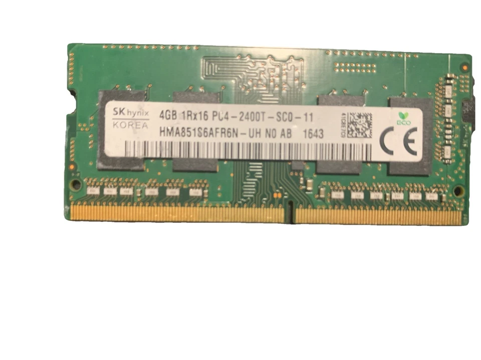 SK HYNIX 4GB 1RX18 PC4 2400T SC0-11 HMA851S6AFR6N-UH N0 AB - Immagine 1 di 1