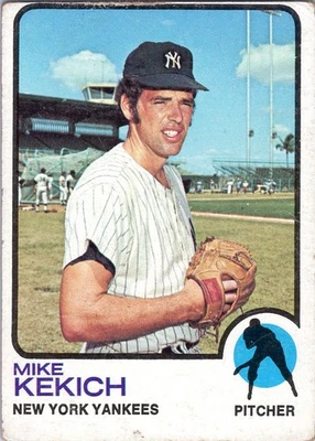 1973 Topps #371 Mike Kekich New York Yankees Baseball Card VG - Image 1 of 2