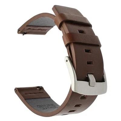 Premium Universal Genuine Leather Watch Band Strap 18 20 22 24mm Quick Release - Image 1 of 4