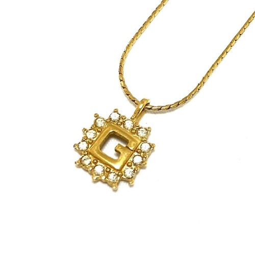 Givenchy collana vintage con logo e pietra 3937