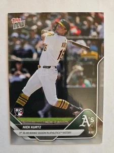 Tarjeta MLB Topps NOW 2025 687 Nick Kurtz RC 30-HR Rookie Season Athletics - Imagen 1 de 2