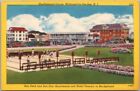 Wildwood-By-The-Sea, New Jersey Postcard "Shuffleboard Courts" C1940s Unused