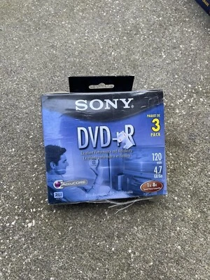Sony DVD+R 3 Pack 120 Min  4.7 GB  New Sealed - Image 1 of 4