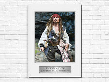 Johnny Depp Captain Jack Sparrow Signed Photo Display Mount A4 
