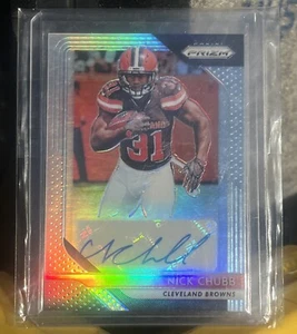 NICK CHUBB 2018 Panini Prizm REFRACTOR PRIZM Rookie Autographed RC AUTO - Picture 1 of 4
