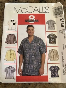 🌻 McCALL'S #2149-CAMISA HOMBRE (ESTILO 8) MANGA CORTA O LARGA PATRÓN 42,44 FF - Imagen 1 de 2
