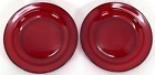 2-Vintage ARCOROC “Classique Ruby” Red Glass 7.25" Luncheon/Salad/Dessert Plate