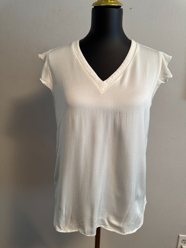 Top tunica manica corta con volant bianco KATE SPADE Bellissima!! Taglia S Us intime ottimeioni!!