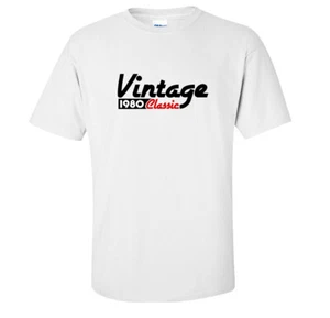 Custom Vintage Birthday T-Shirt | Customize With Birthday Year - Picture 1 of 7