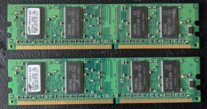 2 x Samsung M368L1624DTM-CM3 PC2700U-25331-C3 128MB Memory RAM - Picture 1 of 1