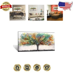 Vivid 20x40 inch Abstract Canvas Print - Framed Art for Living Room Elegance - Picture 1 of 9