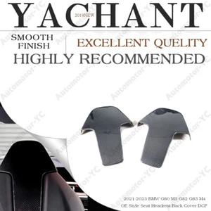 DRY CARBON OE Seat Headrest Back Cover 2CPS For 21-23 BMW G80 M3 G82 G83 M4 - Picture 1 of 10