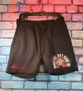 SHOE PALACE X Bruce Lee Black Shorts Dragon EMBROIDERED MEN MEDIUM - Picture 1 of 3