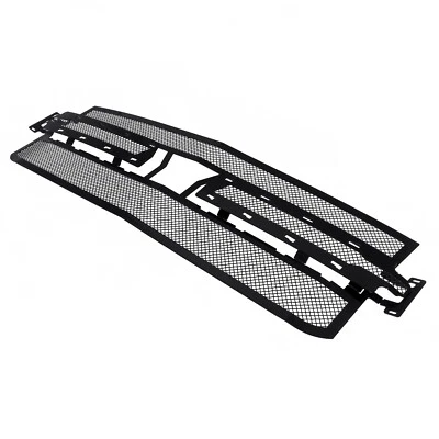 Se adapta a Chevy Silverado 1500 2019-2022 rejilla principal superior de malla negra de acero inoxidable Foto 1 de 3