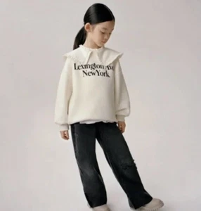 ZARA Girls Lexington Ave New York Peter Pan Collar Sweatshirt-Size 13-14 - Picture 1 of 8