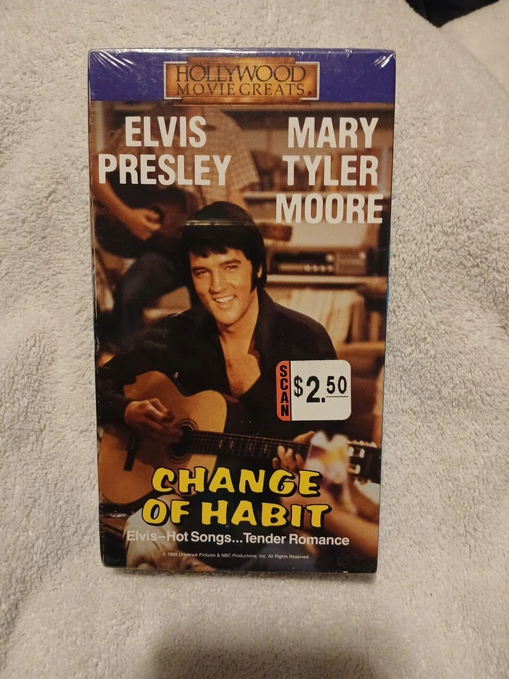Elvis Presley Mary Tyler Moore Change of Habit 1987 VHS Movie Greats