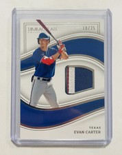 2023 Panini Immaculate Collection Baseball Evan Carter  Tri Color Patch 10/25