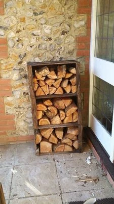 VINTAGE WOODEN APPLE FRUIT CRATES X 3  Log Store | Timber Store | Wood Burner * - Image 1 of 4