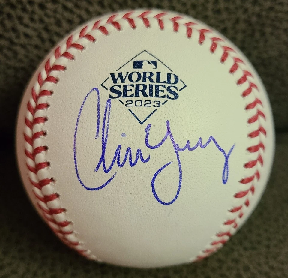 Chris Young Texas Rangers GM Firmado Autografiado Serie Mundial 2023 Béisbol Foto 1 de 1