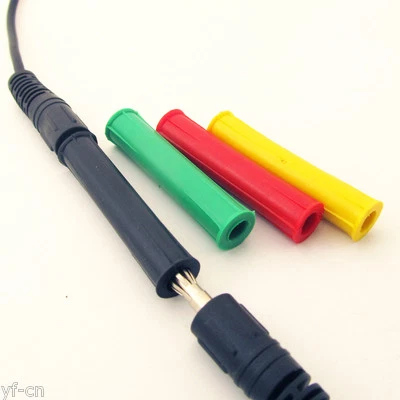 1 set Silicone Brass 4mm Banana Female to Female Extender Connector 4 colors - Image 1 of 4