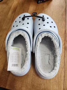 Crocs Classic Lined Cog Mineral Blue M-8, W-10 - Picture 1 of 6