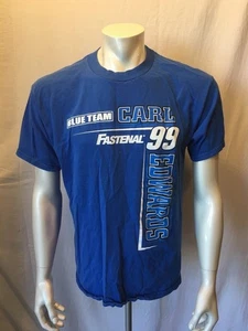 Fastenal Blue Team Carl Edwards #99 Mens Large 2012 Nascar Sprint Cup Series Tee - Picture 1 of 5