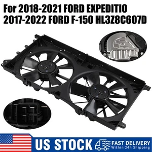 Radiator Cooling Fan Assembly For Ford F-150 Expedition Lincoln Navigator 16-22. - Picture 1 of 13