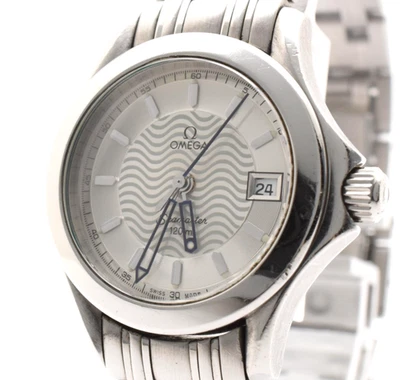Vintage [N MINT] OMEGA Seamaster Cal.1424 596.1502 Silver Qz Ladies Watch JAPAN - Image 1 of 4
